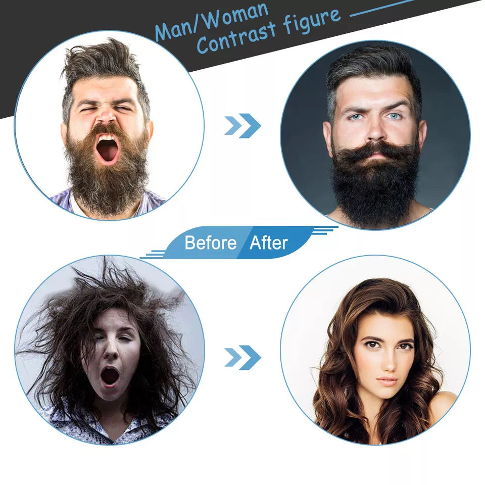 Rechargeable Hair Curler Beard Shawl Comb Multi functional Hair Straightener