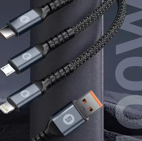 3-in-1 Fast Charging Cable | 100W 5A Fast Multi Charging Cable