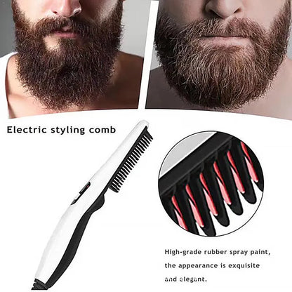 Rechargeable Hair Curler Beard Shawl Comb Multi functional Hair Straightener