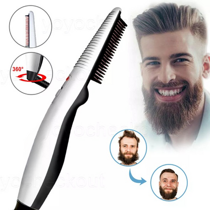 Rechargeable Hair Curler Beard Shawl Comb Multi functional Hair Straightener