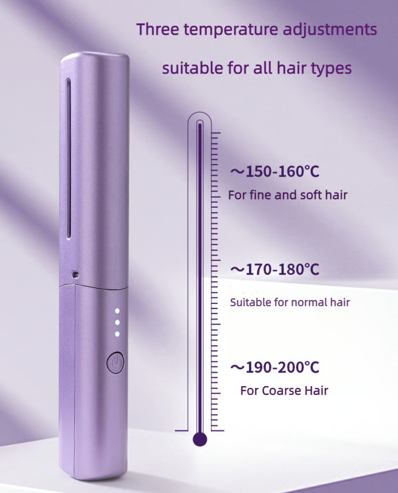 Travel Comb Cordless Rechargeable Hair Straightener